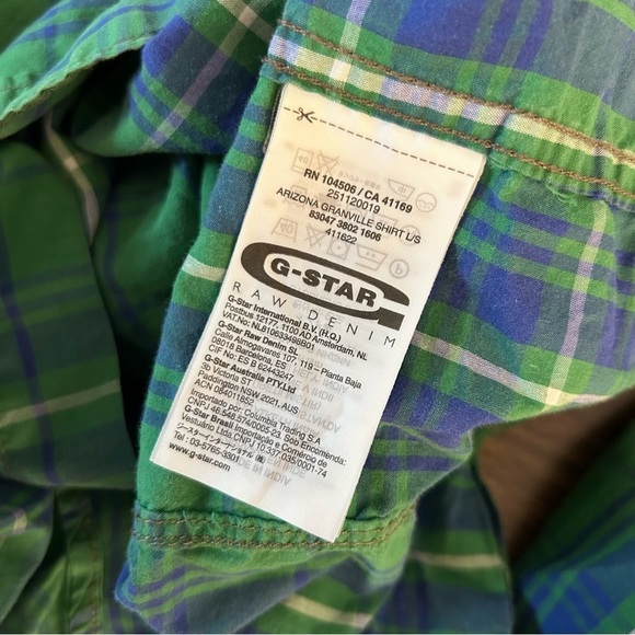 ❤️ G-Star Raw XXL Woman Slim Snap Button Flannel Shirt Long Sleeve Western Shirt - Picture 7 of 11